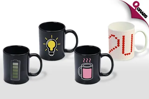 From QR29 Add Some Silliness to Your Morning Routine with a Color Changing Coffee Mug - Choose from 4 Clever Designs! (Up to QR196 Value)